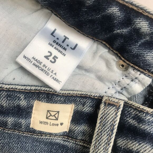 L.T.J Women's Letter to Juliet Siena High Rise Straight Jeans Blue Sz 25 Denim - Picture 3 of 12